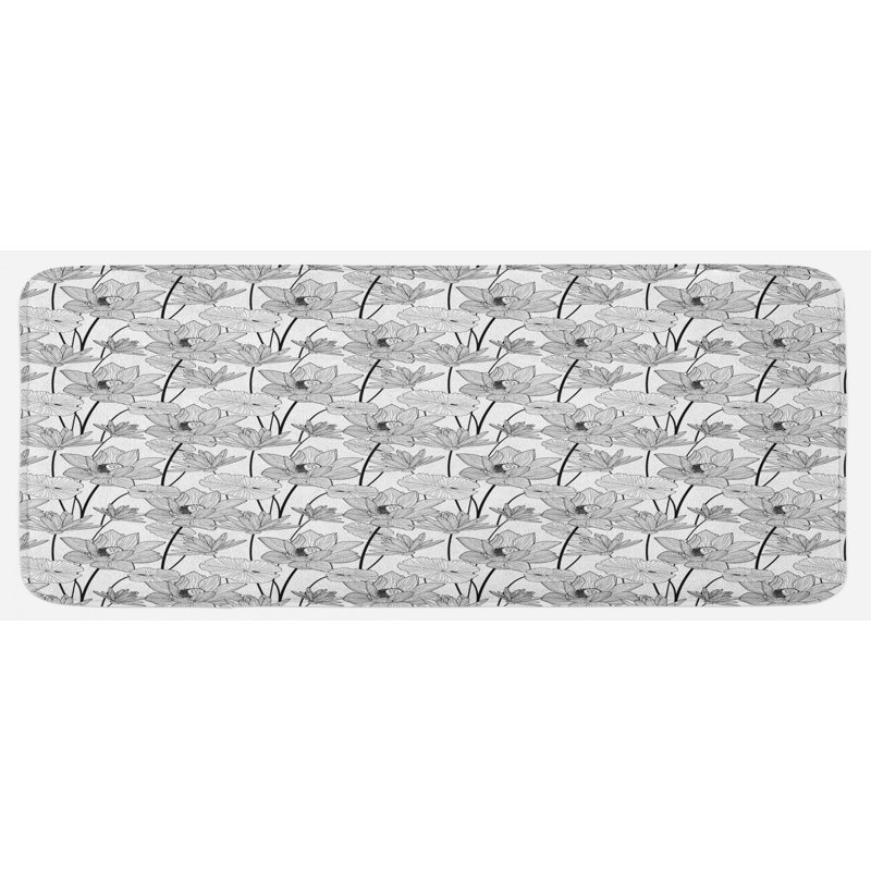 Eclectic Floral Synthetic Kitchen Mat