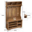 Hall Tree 39.37'' Wide With Bench, Shoe Storage And LED Light Strip