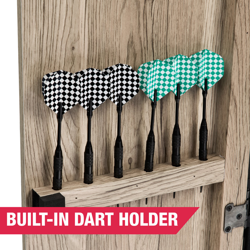 Elmhurst Smart Dartboard Cabinet with Digital Scorekeeping and Soft Tip Darts