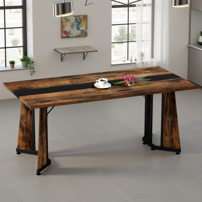 Table de salle à manger 70,9 x 35 po, Brun