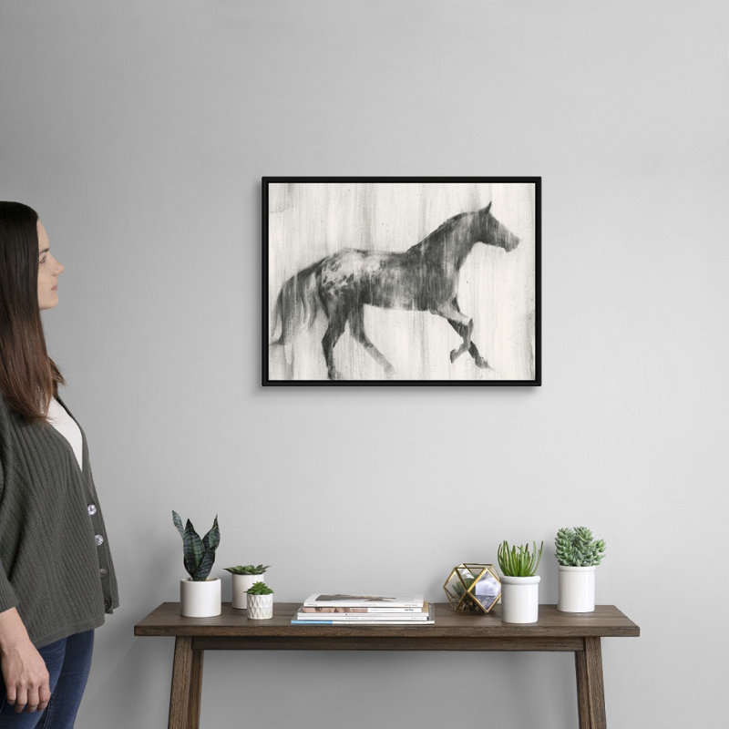 Art mural Appaloosa Study I, H 20 po x l 26 po x P 2 po, Toile avec cadre noir