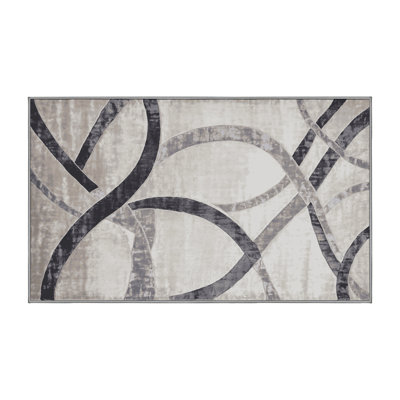 Machine Washable Gray Area Rug