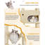 Cat Tree for Indoor Cats, Multi-layer Scratching Post with Large Platform, 2 Caves, 7 Sisal Posts, Pompoms, Cat Basket, Hammock, Suitable for Cats-801803118-801803121