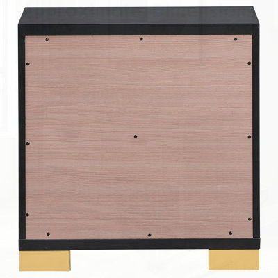 Table de chevet Jeremiah à 2 tiroirs avec un grand espace de rangement et un design élégant, parfaite pour les chambres modernes et les espaces de vie organisés.