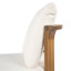 Chaise de salle à manger d'extérieur en bois d'acacia, ensemble de 2, bois au fini teck + coussins crème
