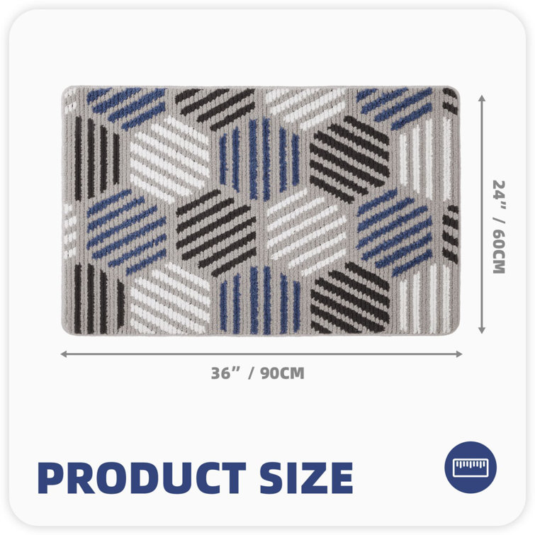 George Oliver Erasmus Non-Slip Geometric Outdoor Doormat