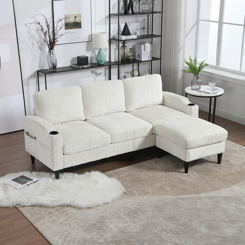 Canapé modulaire de rangement UNI, Chenille beige