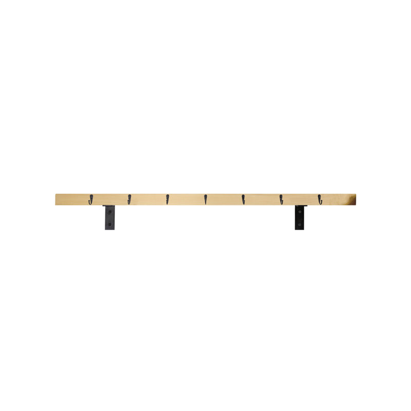 Rayne Plate Display Shelves With Hooks, 48/3/2, Natural