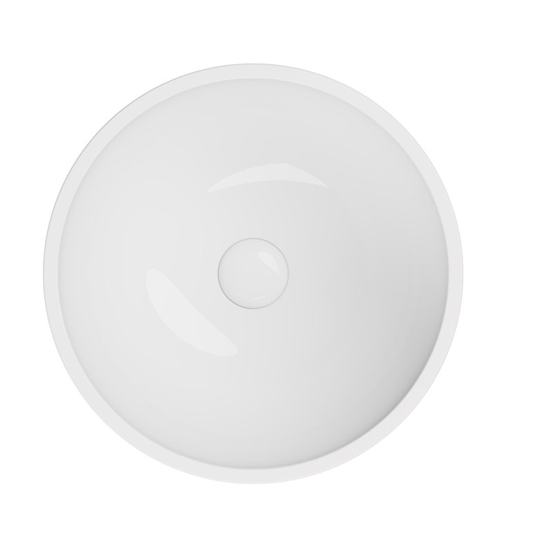 Bloom 43R Countertop (Vessel) Bathroom Sink in Glossy White