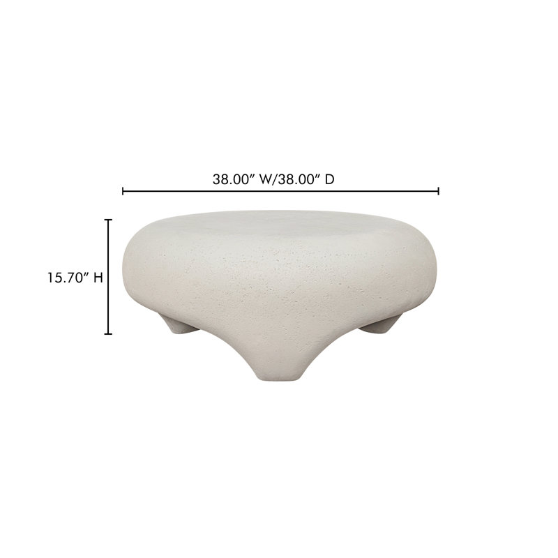 Ines Outdoor Round Coffee Table