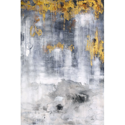 Gold Rain Painting Print on Canvas