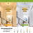 5-Light Dimmable Gold Leaf Tiered Chandelier