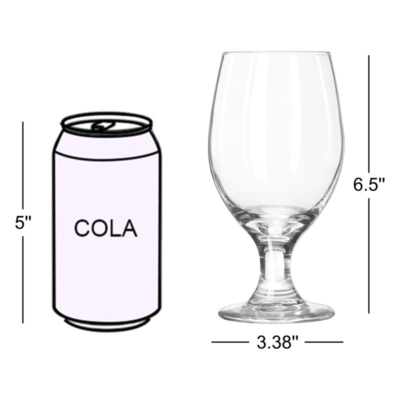 Libbey Perception Banquet Goblet Glasses, 14-ounce, Set of 12
