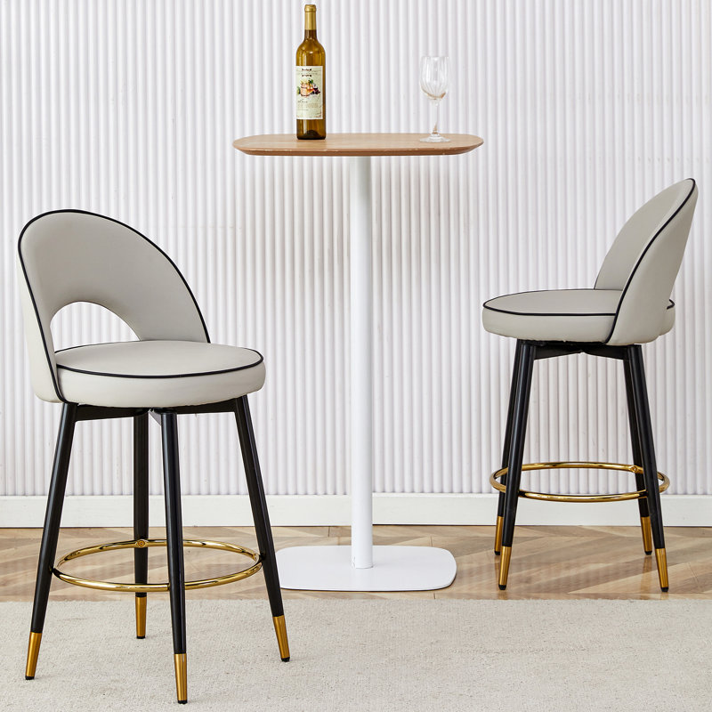 Chaise de bar rotative à 360 °, Gris