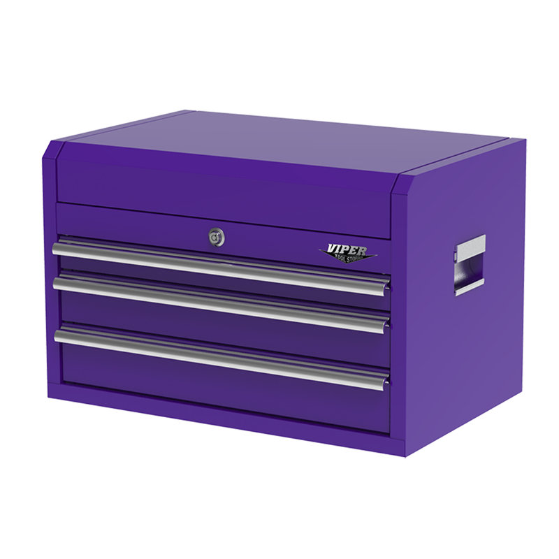 26" 3 Drawer Top Chest, Purple
