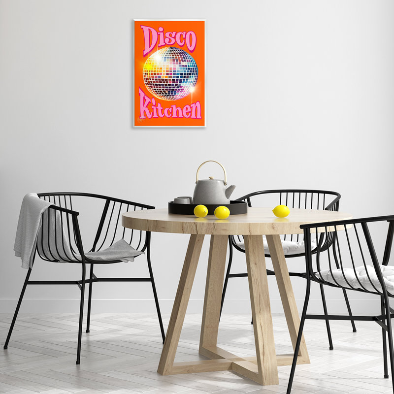 Art mural Groovy Disco Kitchen par Elizabeth Medley, H 19 po x l 13 po