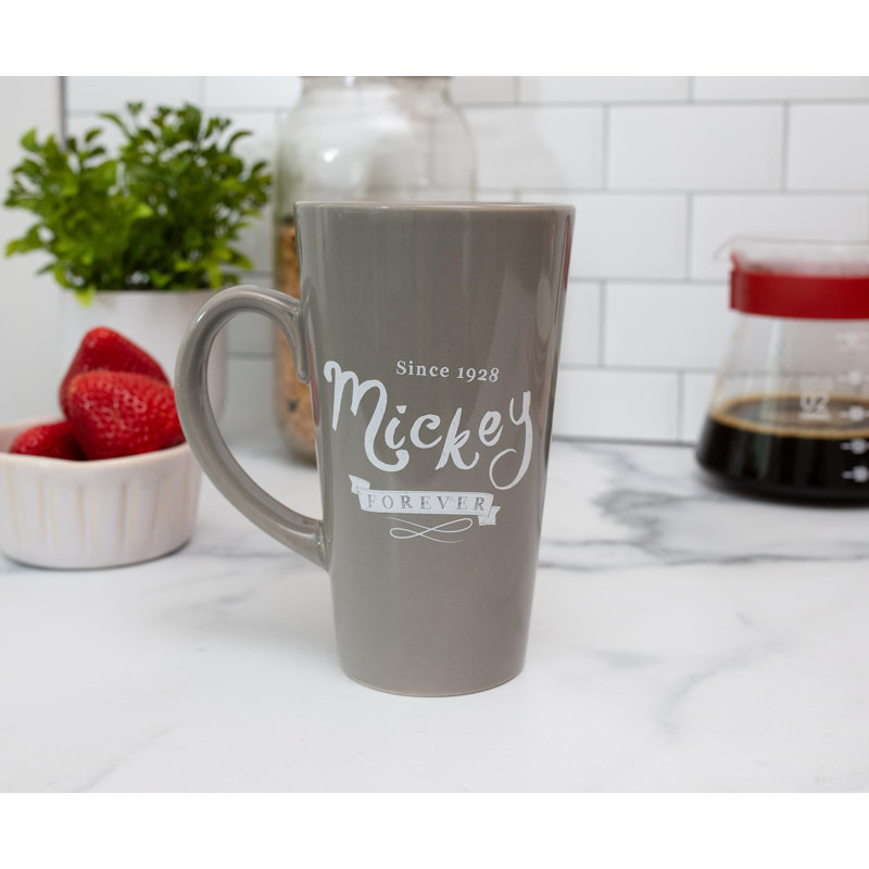 Grande tasse à café en céramique Disney Mickey and Minnie Mouse | Peut contenir 17 onces