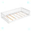 Twin Floor Platform Bed with Fence without Door-88087955