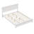 Modern White Solid Wood Queen Platform Bed
