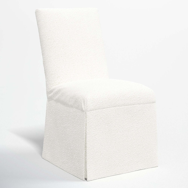 Silvia 20'' H Upholstered Parsons Chair, Classic Snow Boucle