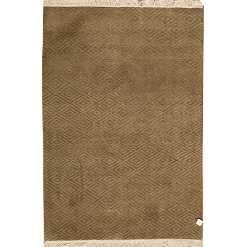 Tapis beige noué à la main de haute qualité