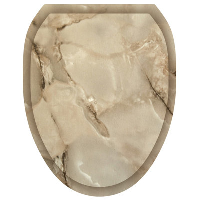 Adhésif décoratif moderne pour siège de toilette en marbre taupe - couvercles de toilette en vinyle