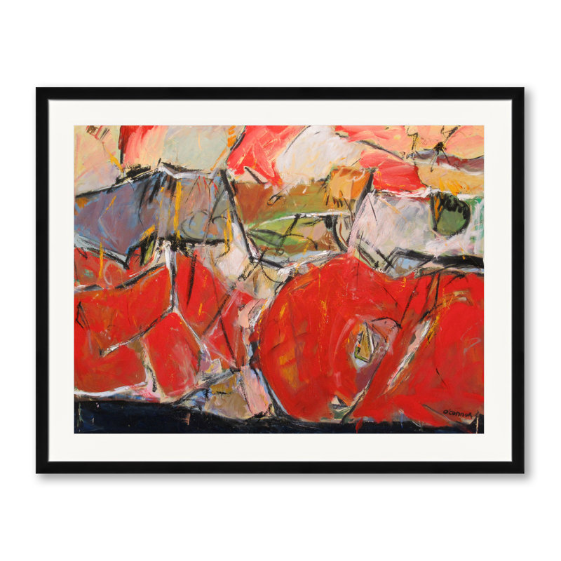«Flanders Field 1915» par William Oconnor - Peinture, H 25,25 po x l 31,25 po, Papier avec cadre noir