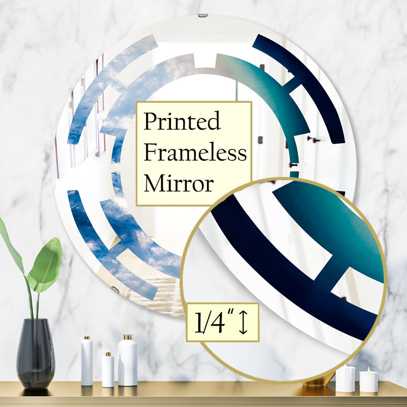 Miroir mural moderne sans cadre Space Agate, H 31,5 po x l po