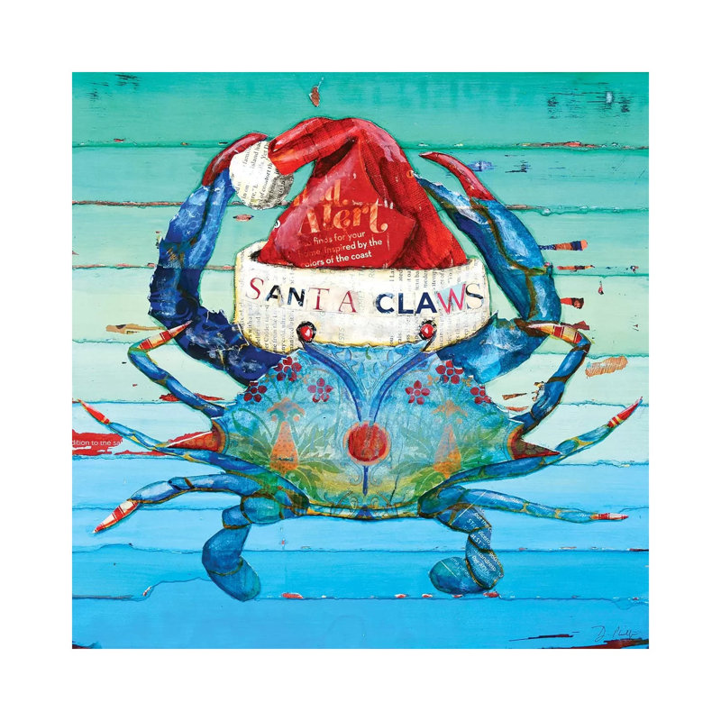 Santa Claws 1 Piece Wrapped Canvas Painting, 30.48 cm H x 30.48 cm W