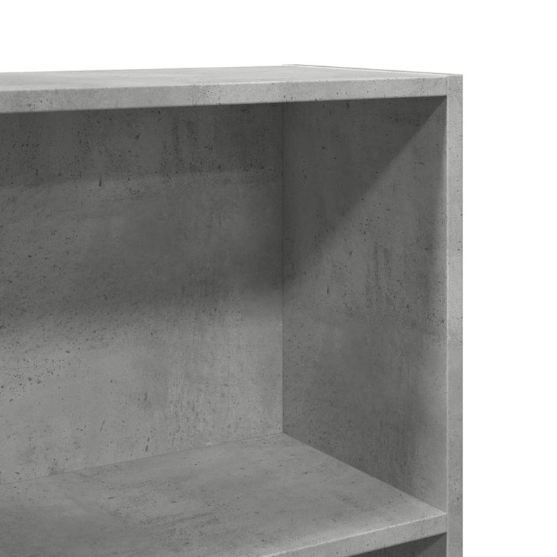 Athema Standard Bookcase, Concrete Grey, (3 Shelves) 109cmH x 60cmW x 24cmD