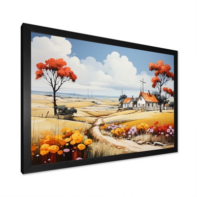 «Country Side De Stijl Lansdcape I», impression d'art mural campagne