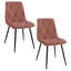 Narrows 47cm H Tufted Velvet Upholstered Upholstered Back Side Chair in Pink