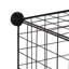 HOMCOM DIY 6 Cube Metal Wire Rack Interlocking Storage Cabinet, Black