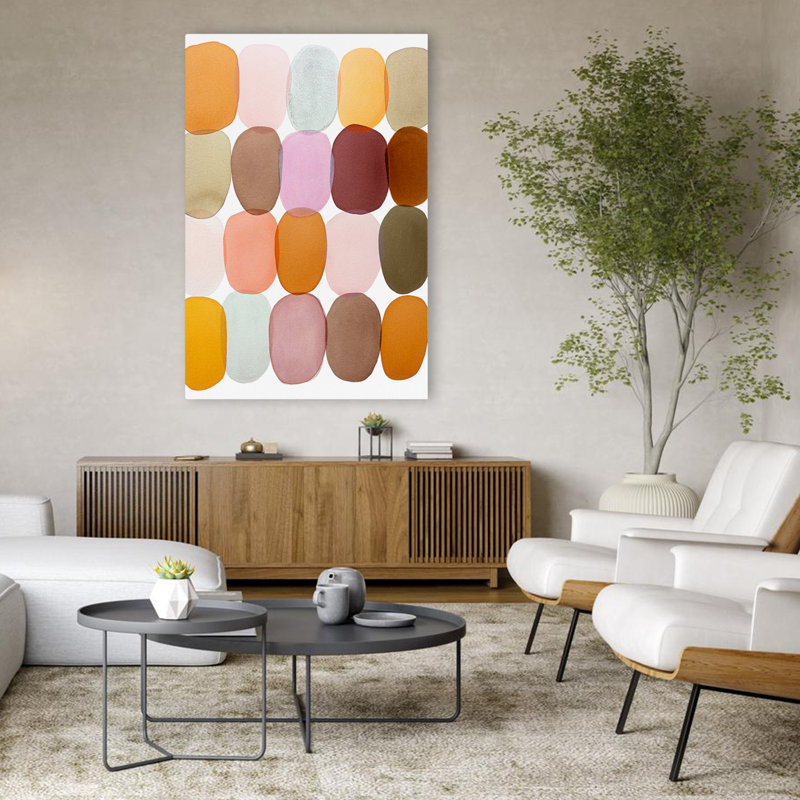 Sunbathing Cat - Abstracts Contemporary Patterns Minimalist Art, 48" H x 32" W