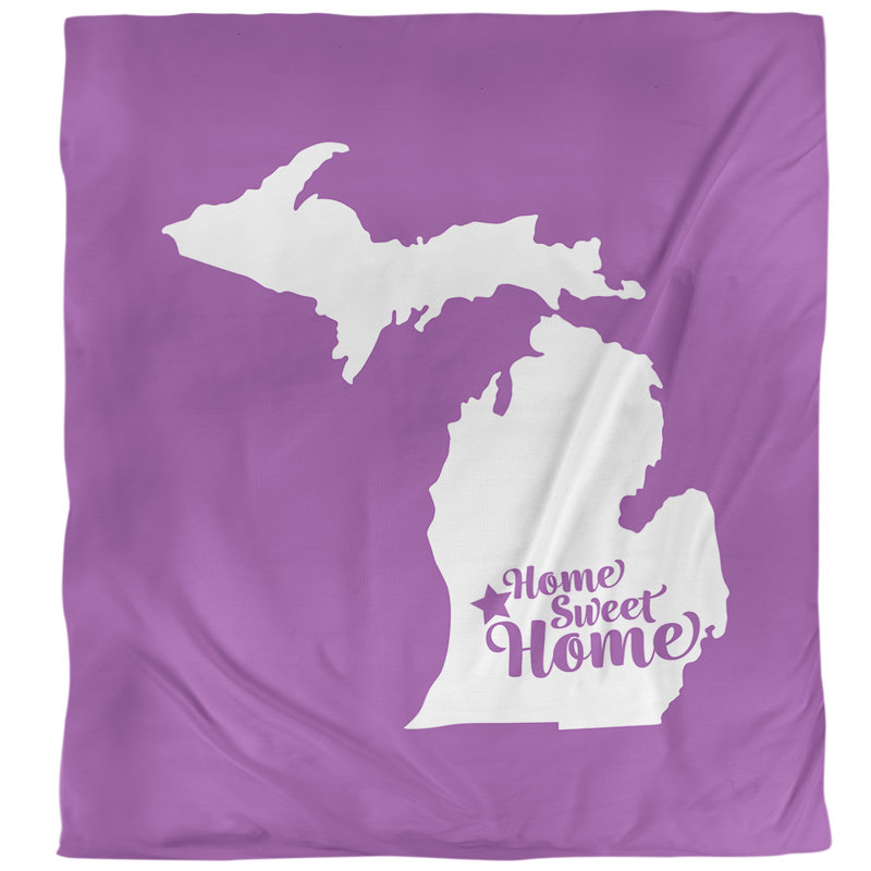 Housse de couette simple pour la maison Grand Rapids, Violet, Microfibre