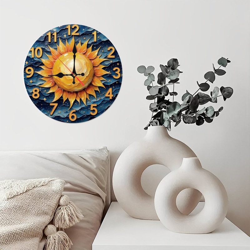 Soleil horloge nuit étoilée