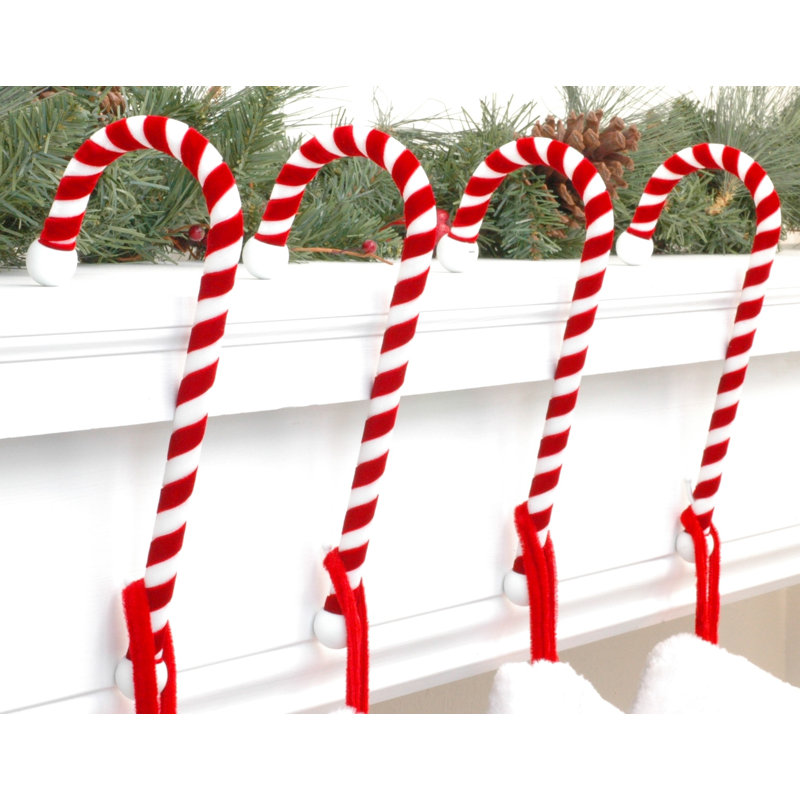 Candy Cane Velvet Edition Stocking Holder
