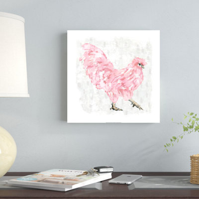" Pink Chicken " Painting Print