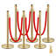 Poteaux de chandelier en acier inoxydable avec ceinture rouge