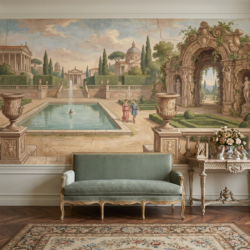 Décoration murale murale Fresco, Texturé non collé, 140 po x 108 po