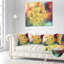 Léger fond de petites fleurs jaunes - coussin imprimé floral-30613893-30805215
