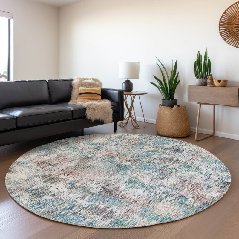 Premium Machine Washable Driessen AMF66 Multi Rug, Round 8'