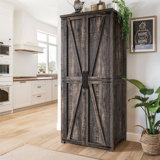 72" Kitchen Pantry Storage Cabinet