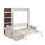Grand lit escamotable avec canapé et tablettes-776597371