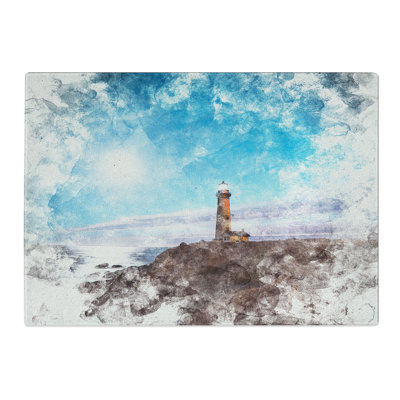 Tempered Glass Pigeon Point Lighthouse Chopping Board