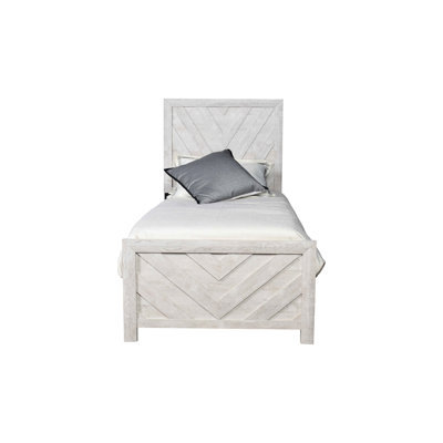 Lit simple gris, chambre à coucher contemporaine en bois gris avec une touche sophistiquée, élément de mobilier