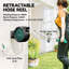 Outsunny Retractable Hose Reel Wall Mounted 20+2m 54 x 20 x 39cm Black