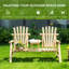Chaise de patio en bois avec table pour 2 sièges, chaise de foyer d'extérieur, cour naturelle, terrasse, porche, table Classic 2, cour arrière