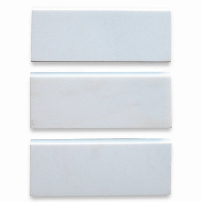 Thassos White Marble 12 in. x 5 in. Polished Marble Tile