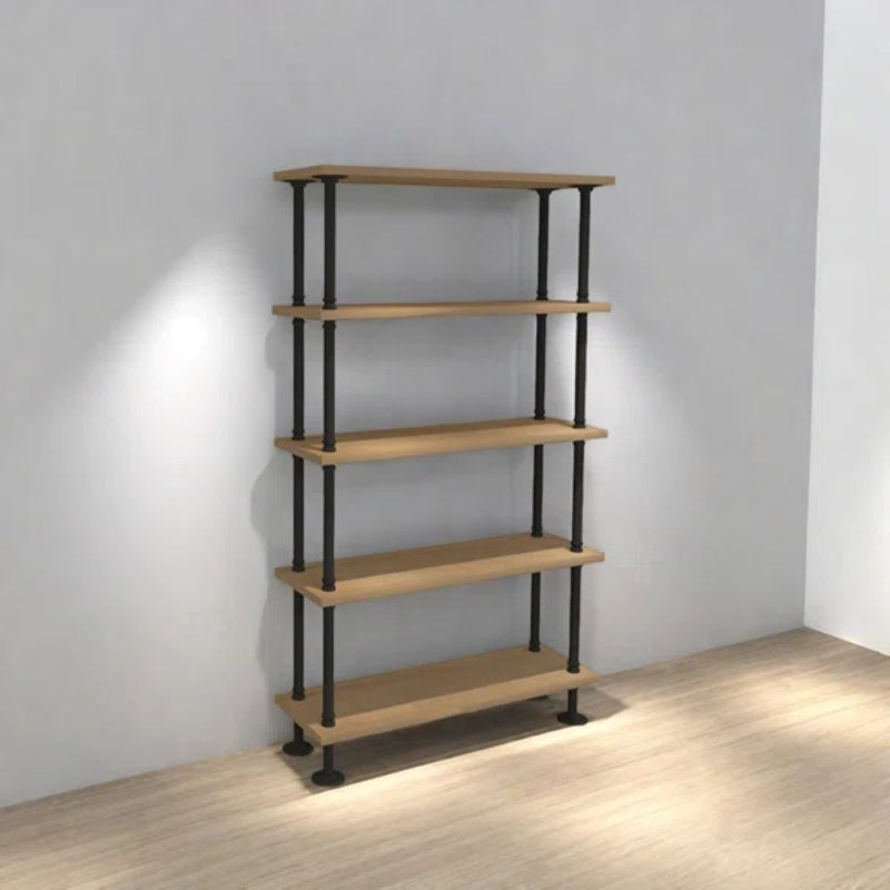 Bibliothèque simple et de haute qualité, (5 tablettes) H 55,1 po x l 39,3 po x P 11,8 po